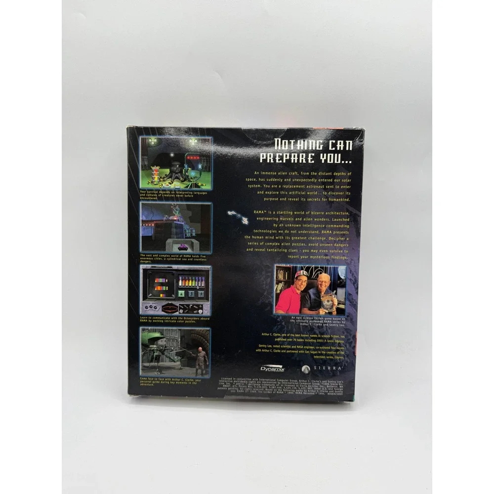 Sierra RAMA‎ Arthur C Clarke Gentry Lee Macintosh Big Box PC Game 1996 Vintage